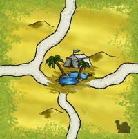 Tuile contenant une oasis